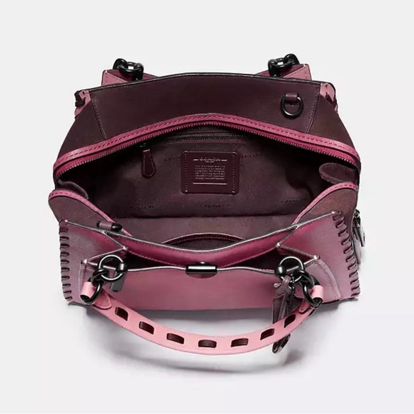 NWOT Coach Dreamer Colorblock Whipstitch in True Pink Multi/Pewter - Picture 4 of 6